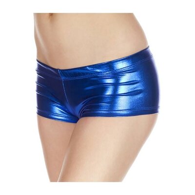 Music Legs Metallic Mini Booty Shorts - One size