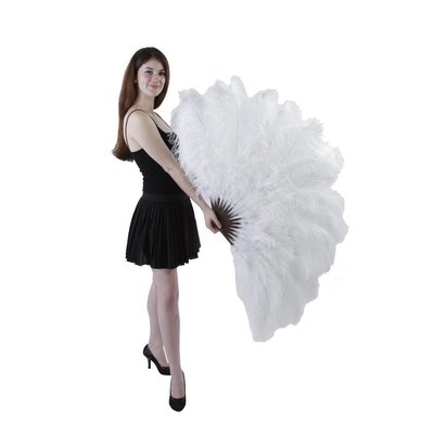 Ostrich Femina Feather Fan - White