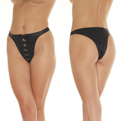 Rimba Leather Lace Up Thong