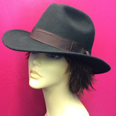 DeLux Hats Callum Unisex Hat w/ Brown Ribbon Band