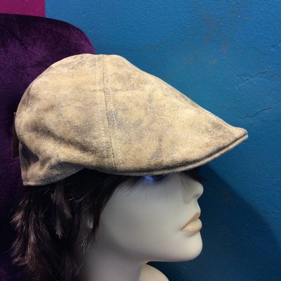 DeLux Hats Archetype Beige Leather Driver Cap