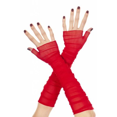Music Legs Soft Mesh Fingerless Gloves