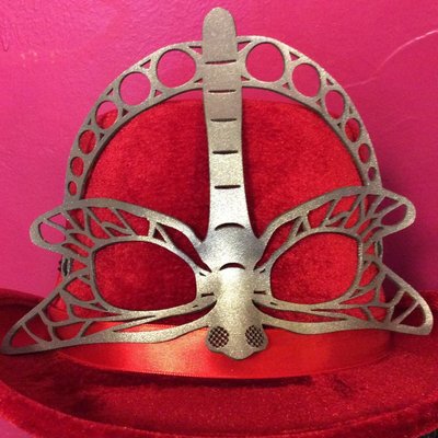 Tom Banwell Designs Dragonfly Leather Mask in Silver