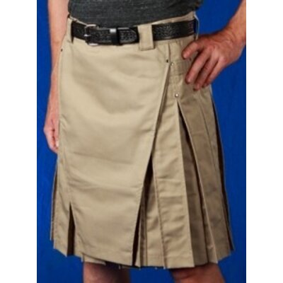 StumpTown Kilts Khaki Kilt w/ Gun Metal