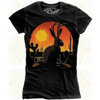 Maiden Voyage Clothing Co. Jackalope the Warrior Rabbit Ladies Tee