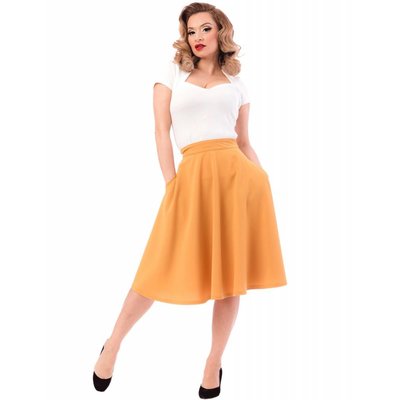 Steady Pocket High Waist Thrills Skirt in Mustard
