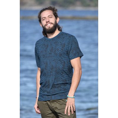 Maha Devi Chale Men's Tee w/ Reptilia Print