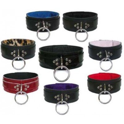 Kookie Fleece Lined Single Ring Black Collar
