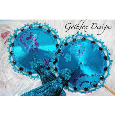 Gothfox Designs Couture Water Lily Pasties - S