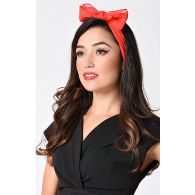 Unique Vintage Pin Up Chiffon Hair Scarf