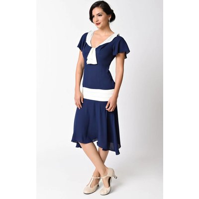Unique Vintage Wilshire Chiffon 1920's Flapper Day Dress