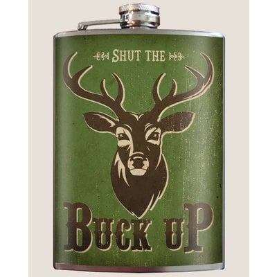 Trixie and Milo Buck Up! Flask, 8 oz