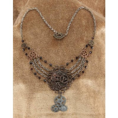 Elope Antique Gear Chain Necklace