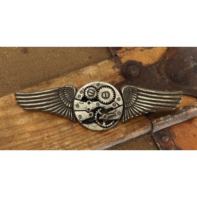 Elope Antique Gear Wings Pin