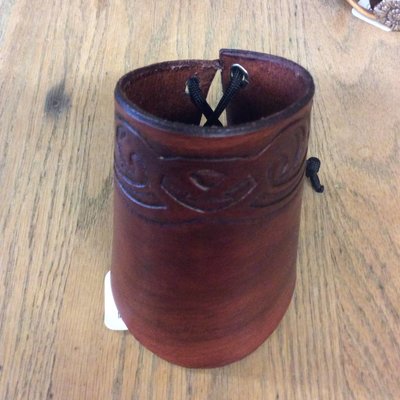 PNW Tribal Brown Leather Cuff