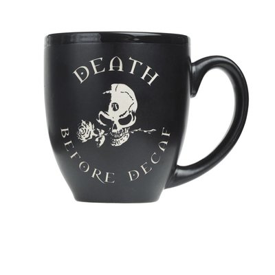 Alchemy England 1977 Death Before Decaf Ceramic Mug
