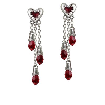 Alchemy England 1977 Bleeding Heart Earrings
