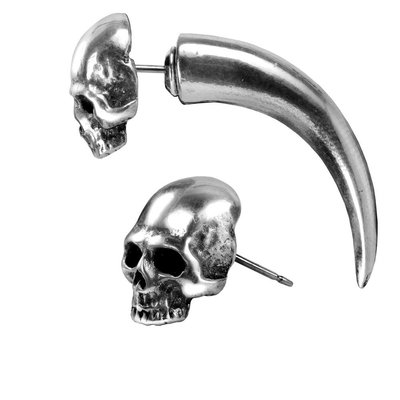Alchemy England 1977 Tomb Skull Horn Earring