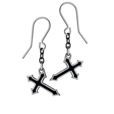 Alchemy England 1977 Sorrow Cross Earrings