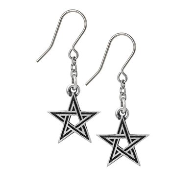 Alchemy England 1977 Black Star Earrings