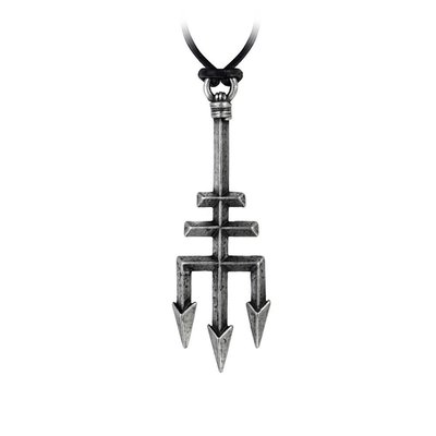 Alchemy England 1977 Black Trinity Trident Pendant