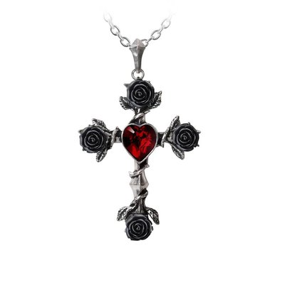 Alchemy England 1977 Black Rosifix Necklace