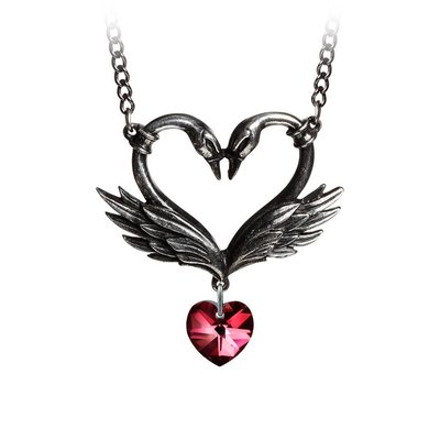 Alchemy England 1977 The Black Swan Romance Necklace