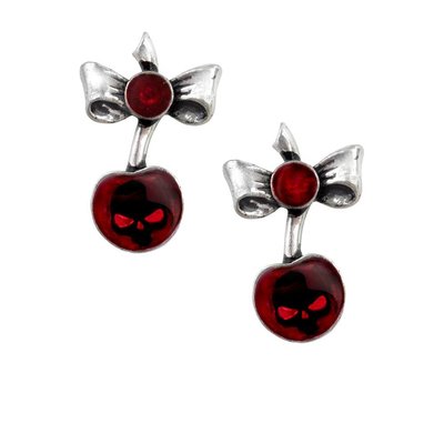Alchemy England 1977 Black Cherry Earrings