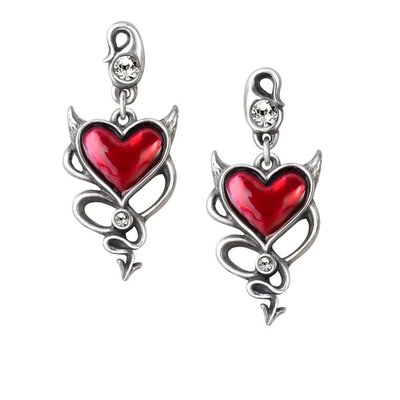 Alchemy England 1977 Devil Heart Earrings