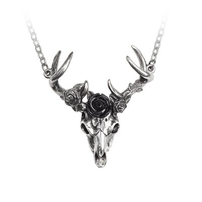 Alchemy England 1977 White Hart, Black Rose Pendant