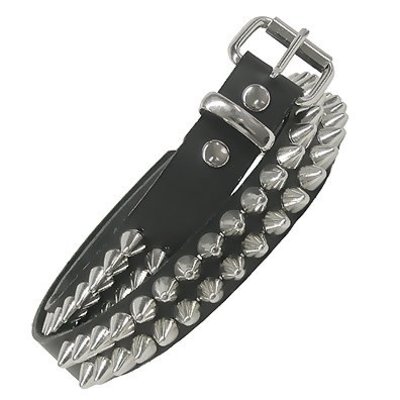 Kookie Two Row English Cone Belt Black