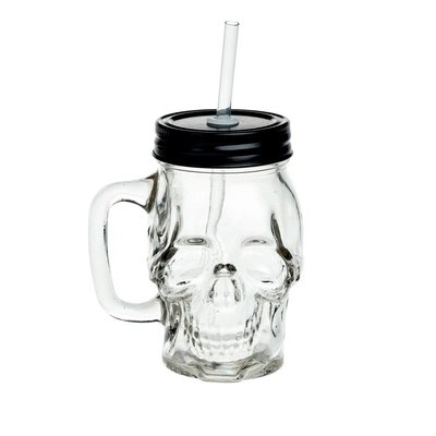 Alchemy England 1977 Glass Skull Drinking Jar