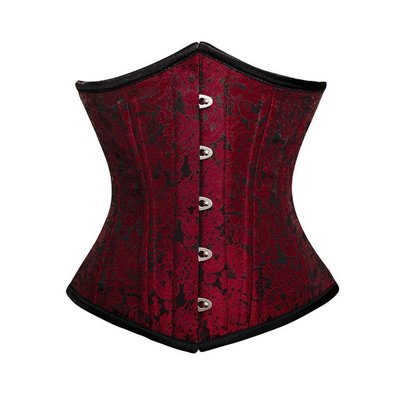Vintage Goth Lyric Red Brocade Underbust