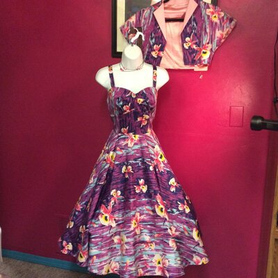 Island Vacation Dress w/ Bolero