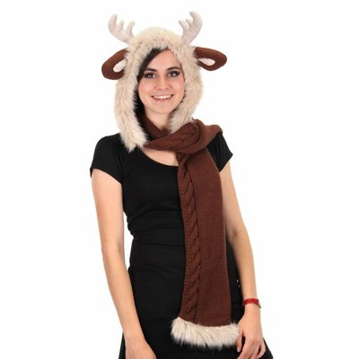 Elope Reindeer Knitted Hood/Scarf