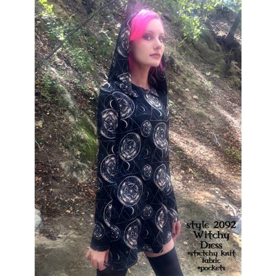 Folter Witchy Print Hooded Dress S
