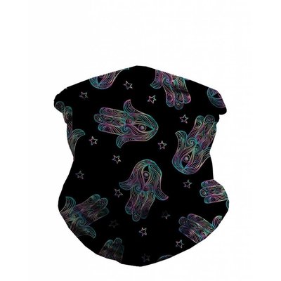 iHeartRaves Seamless Mask Bandana - One Size Radiant Hamsa