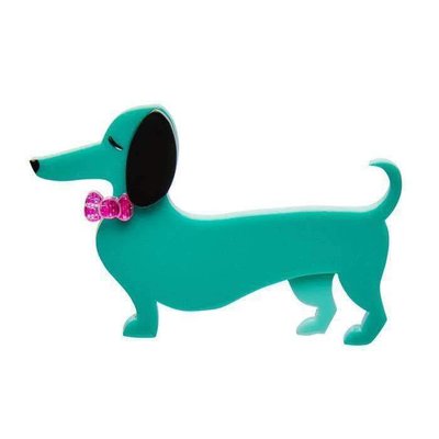 Erstwilder Spiffy The Sausage Dog Brooch