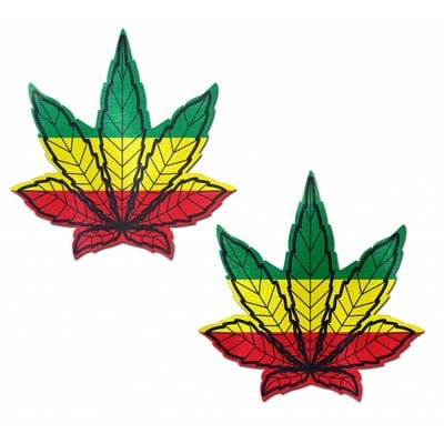 Pastease Indica Pot Leaf: Rasta Weed Nipple Pasties