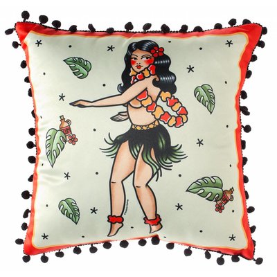 Sourpuss Hula Gal Pillow