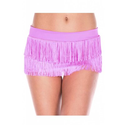 Music Legs Fringed Mini Skirt - One size