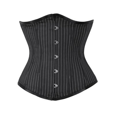 Vintage Goth Pinstripe Underbust WT Corset