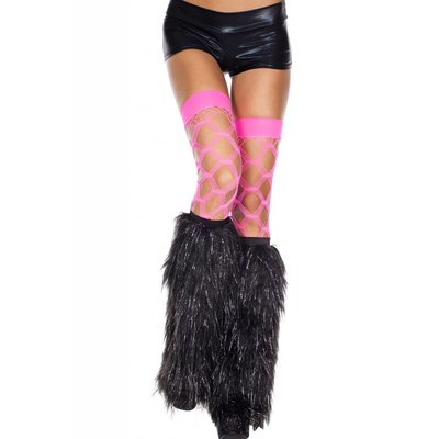 Music Legs Furry Lurex Black Fluffies