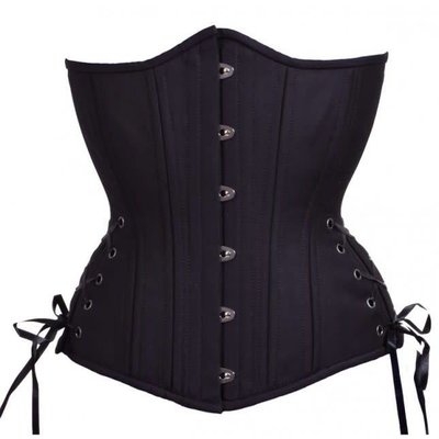Timeless Trends Black Cashmere Long Hourglass Corset
