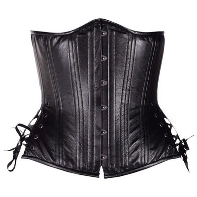 Timeless Trends Black Leather Long Corset