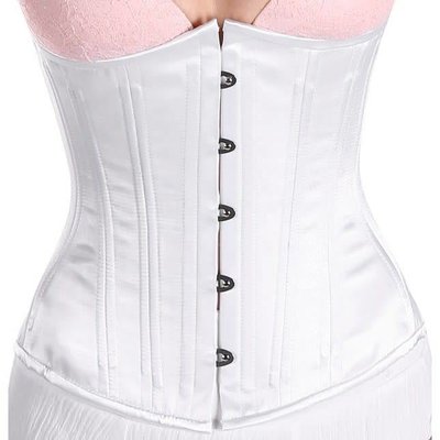 Timeless Trends White Bridal Satin Underbust Corset