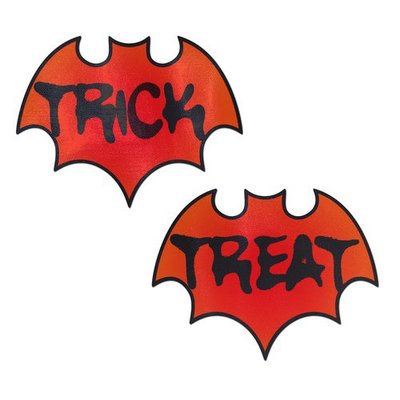 Pastease Vamp: Blood Orange Halloween Trick or Treat Bat Nipple Pasties