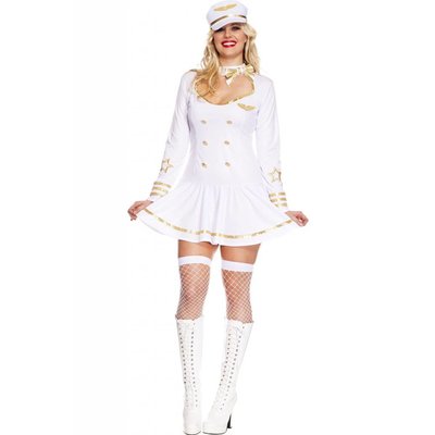 Music Legs First Class Air Crew White Uniform - 1X/2X