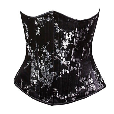 Timeless Trends Black Silver Blossom Corset