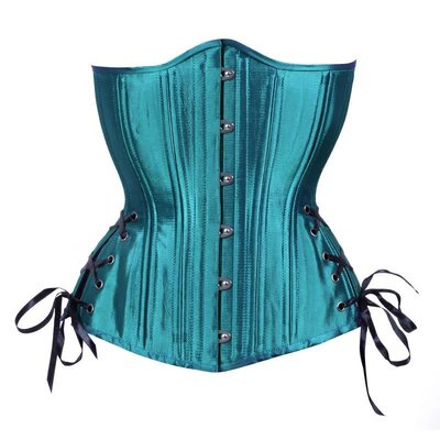 Timeless Trends Blue Iridescent Long Hourglass Corset
